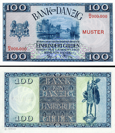 Gdańsk currency when it was basically a separate country - the Free City of Danzig