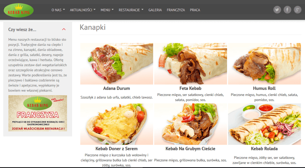 Smaczne Środy: Indulging in the Tasty Menus of Kebab King, Warszawa