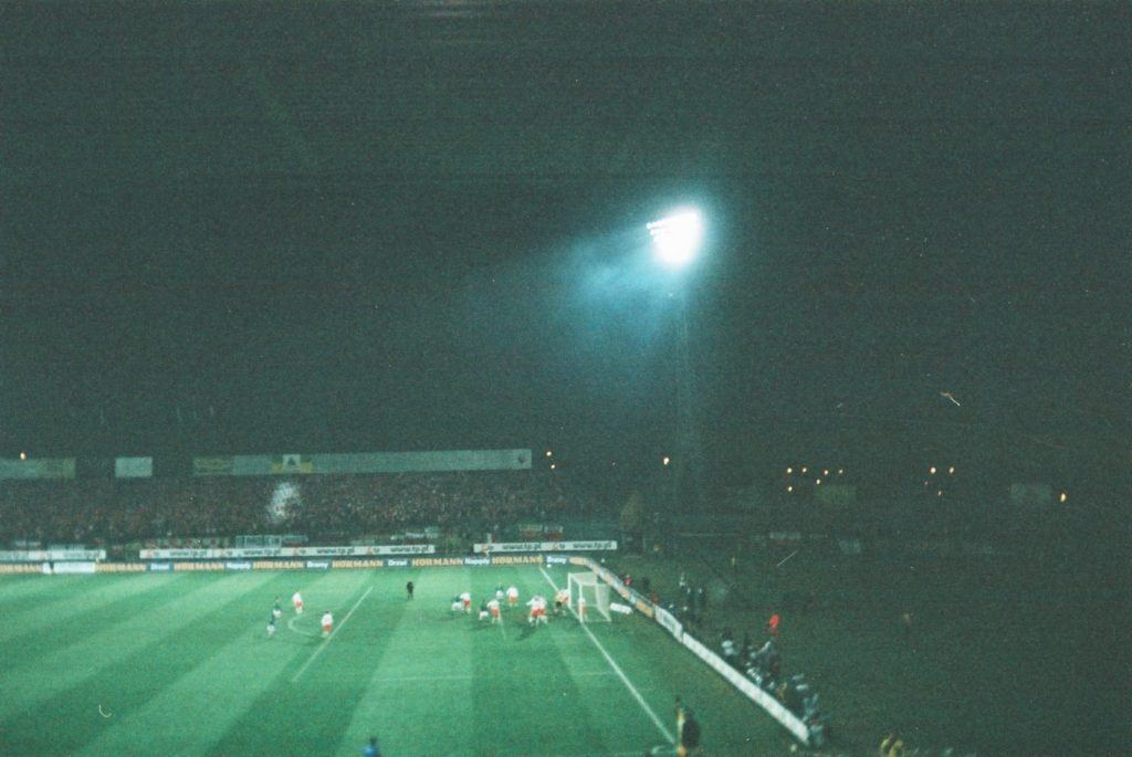 My view of the Legia Warszawa stadium on my first visit in 2005 - Poland 1-0 Northern Ireland