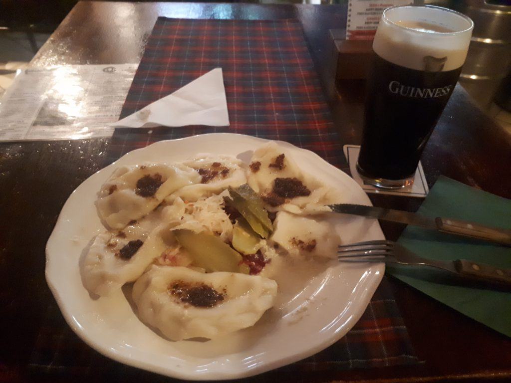 Wow! Pierogi Ruskie AND Guinness at Emerald Irish Pub, Śródmieście