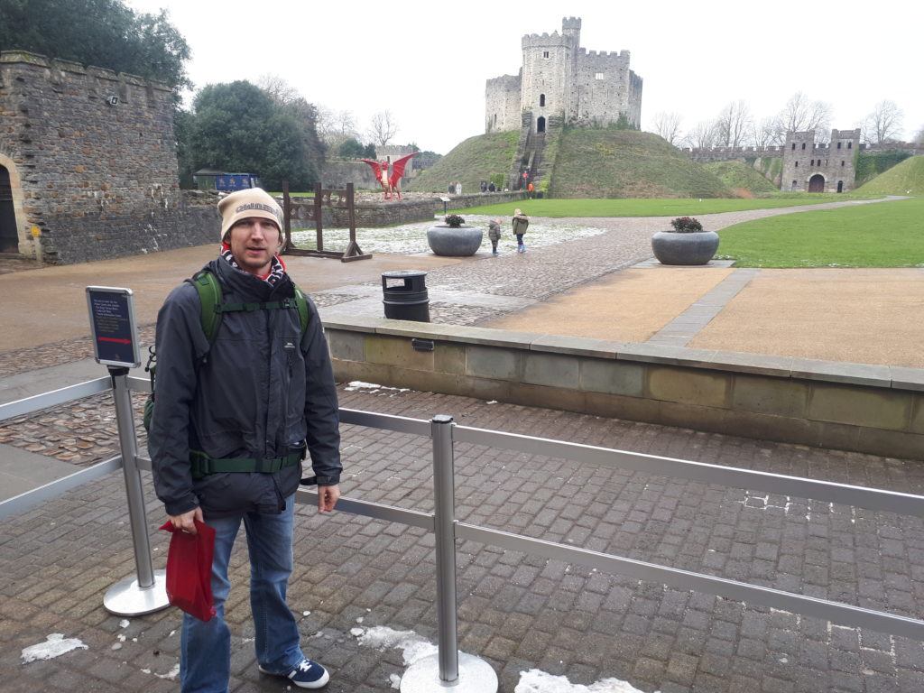 Cardiff Castle and the Welsh Dragon, February 2019